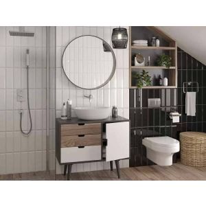 Плитка настенная METRO black wall 01 - 10x30