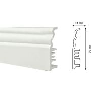 Плинтус из вспененного ПВХ Durable Smart 70 мм, 2,4 м