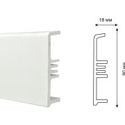 Плинтус из вспененного ПВХ Durable Smart 80 мм, 2,4 м