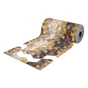 Коврик-дорожка ШАХИНТЕКС DIGITAL PRINT (13) Куб 100х1500 серый с золотом