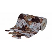 Коврик-дорожка ШАХИНТЕКС DIGITAL PRINT (1107) Соты Фэншуй 100х1500 мокко